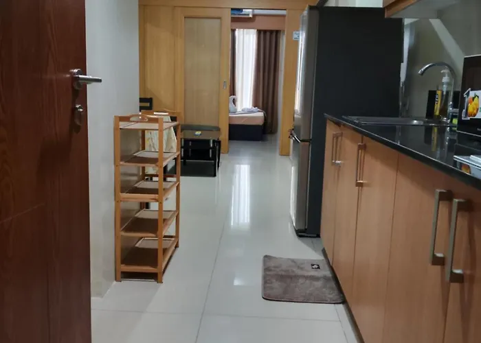 349-1br 1bed Quenn 1sofa Bed 2extra Mattress Moa View With Balcony * マニラ市